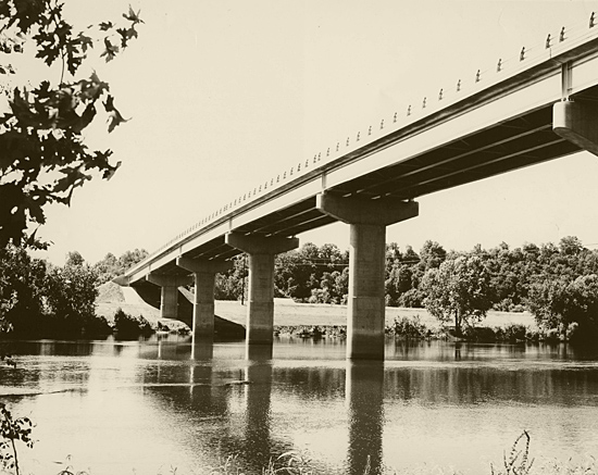 The new Scottsville Bridge completed in 1968.
